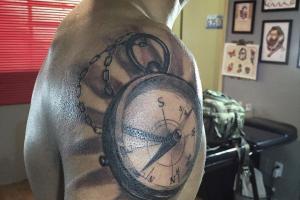Татуировка «Компас». Значение. Татуировка компас Тату компас на запястье эскизы